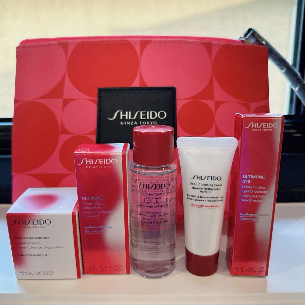 Shiseido trial gift bag-pink